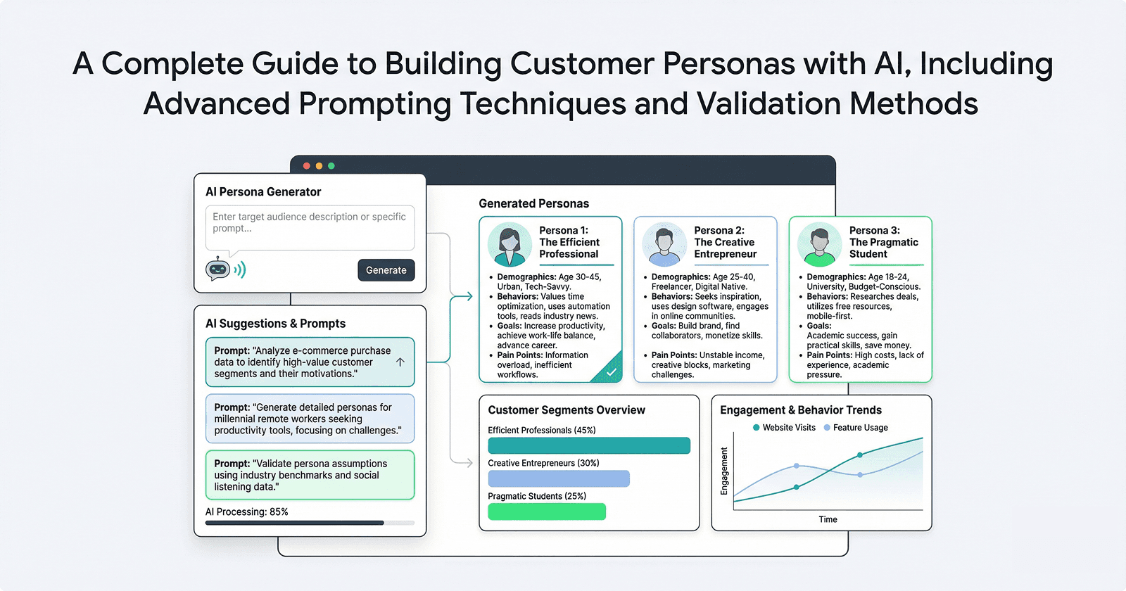 A Complete Guide to Building Customer Personas with AI, Including Advanced Prompting Techniques and Validation Methods